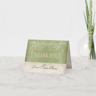 Vintage Parchment Look Business Thank You Notes Tack Kort