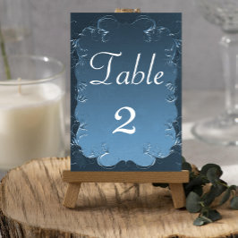 Vintage Parchment Teal Bröllop Bordsnummer