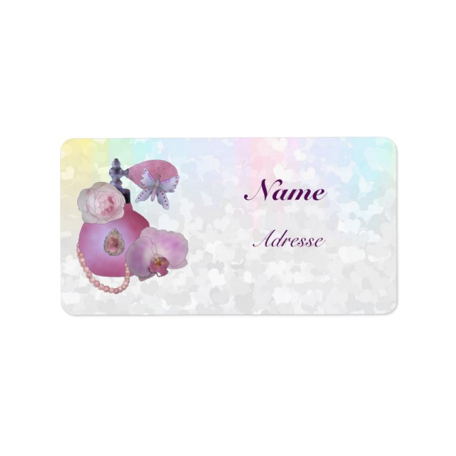 Vintage Parfüm Adressetikett (Framsidan)