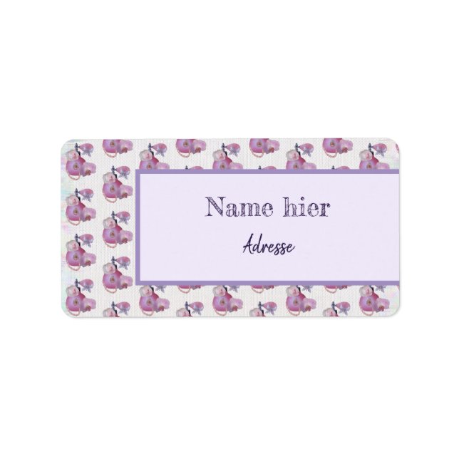 Vintage Parfüm Adressetikett (Framsidan)