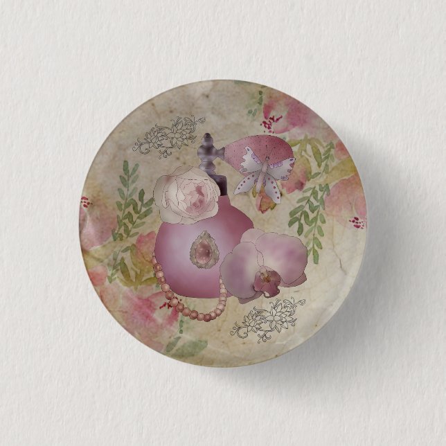 Vintage Parfüm Button Knapp (Framsida)