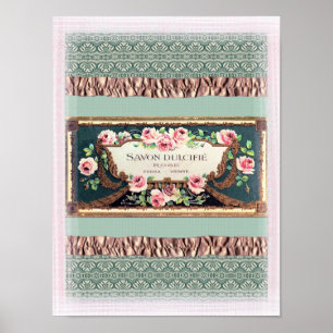 Vintage Parfym-etikett Poster