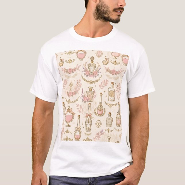 Vintage Parfymflaska T-Shirt (Framsida)