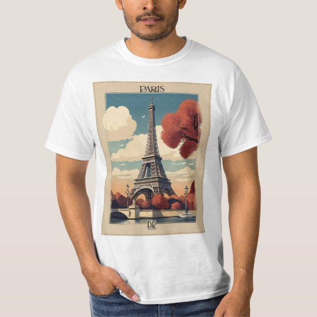 Vintage Paris: A Classic Souvenir T-shirt (Framsida)