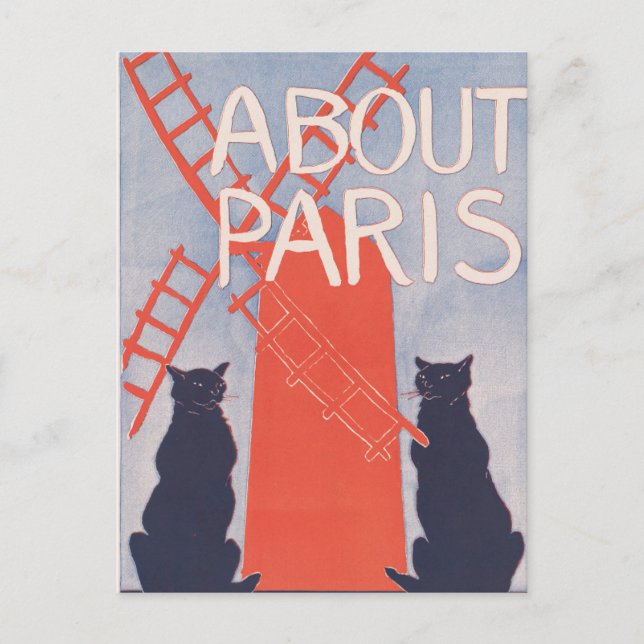 Vintage Paris Bok Cover Vykort (Framsida)
