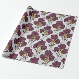 Vintage Paris Burgundy och Guld Grunge Vin Presentpapper