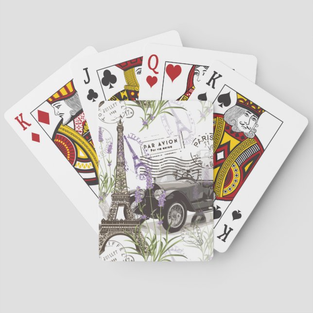 Vintage Paris Casinokort (Baksidan)