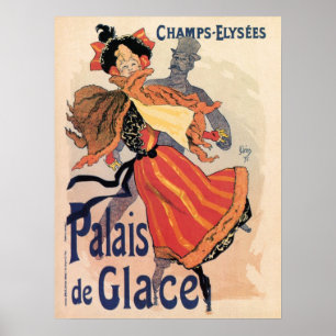 Vintage Paris Champs Elysées isskidor Poster