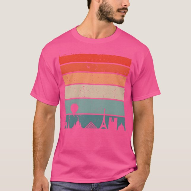 Vintage Paris city family T Shirt (Framsida)