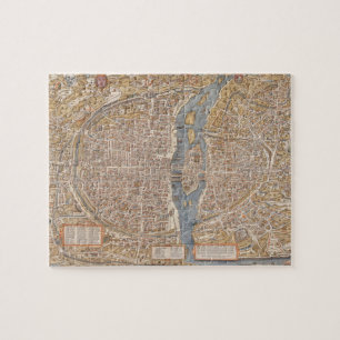 Vintage Paris City karta, 1550 Pussel