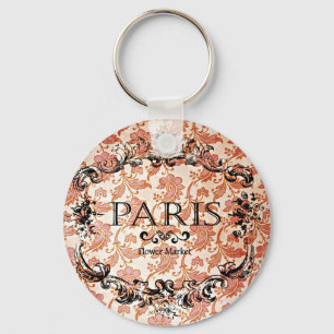 Vintage Paris Damask Nyckelring