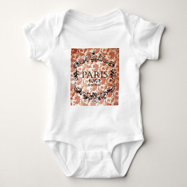 Vintage Paris Damask Tee Shirt (Framsida)