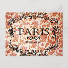 Vintage Paris Damask Vykort