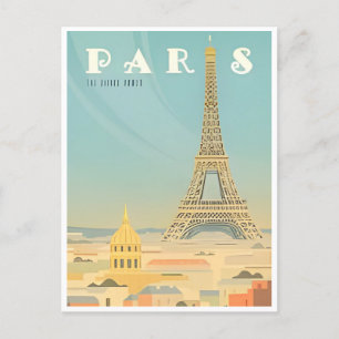 Vintage Paris eiffel torn arkitektur fransk Vykort