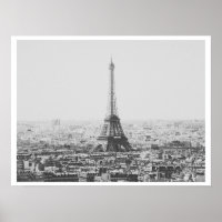 Vintage Paris Eiffel Torn Black White Photography