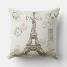 Vintage Paris Eiffel Torn Dekorativ kudde Design
