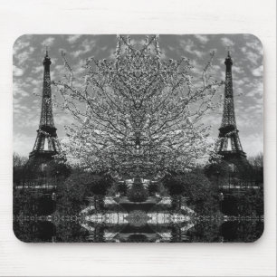 Vintage Paris Eiffel Torn Mouse Pad Musmatta