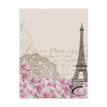 Vintage Paris Eiffel torn print