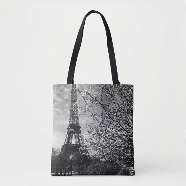 Vintage Paris Eiffel Torn Tygkasse (Framsida)
