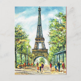 Vintage Paris, Eiffel Torn Vykort