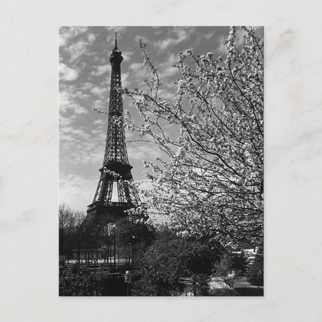 Vintage Paris Eiffel Tower Vykort (Framsida)