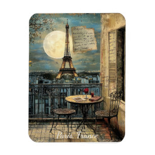 Vintage Paris Eiffeltornet Romantisk Reskonst Magnet