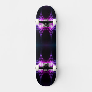 Vintage Paris Fontaines Torn Eiffel night Skateboa Mini Skateboard Bräda 18,5 Cm