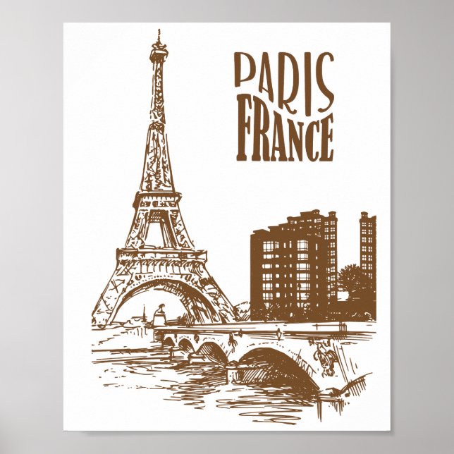 Vintage Paris France Poster – Classic European Tra (Framsidan)