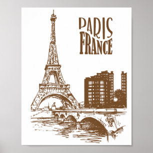 Vintage Paris Frankrike Affisch – Klassisk Europei