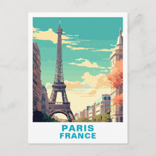 Vintage Paris, Frankrike Eiffeltornet Vykort