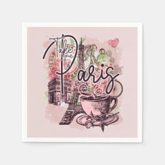 VINTAGE PARIS FRANKRIKE ICONS PAPPER DECOUPAGE PAPPERSSERVETT