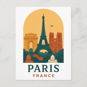 Vintage Paris Frankrike Reseminskort – Notre-Dame Helg Vykort