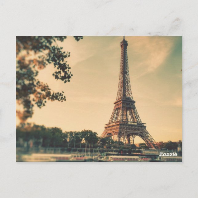 Vintage Paris Frankrike vykort (Baksida)