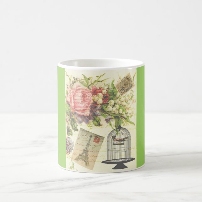 Vintage Paris Fransk Theme Mugg (Center)