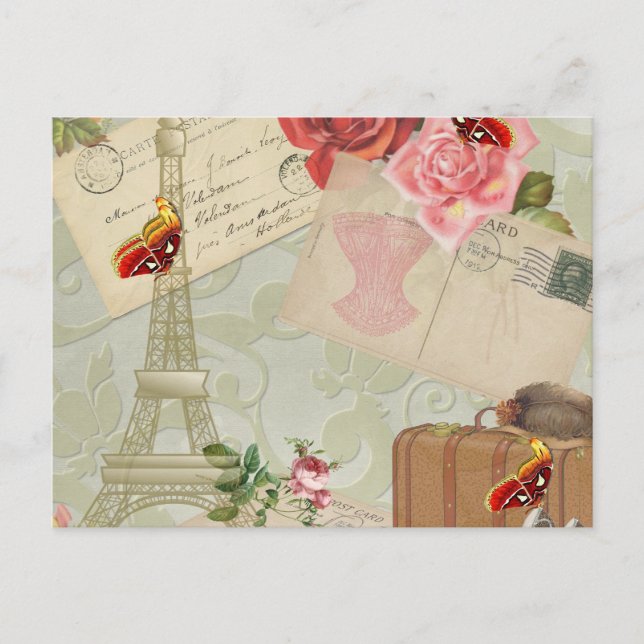 Vintage Paris Graphics Vykort (Framsida)