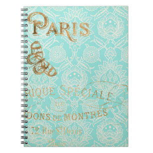 Vintage Paris-guld design Anteckningsbok