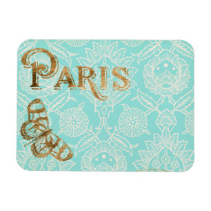 Vintage Paris Guld Design Magnet