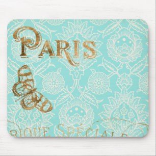 Vintage Paris Guld Design Musmatta