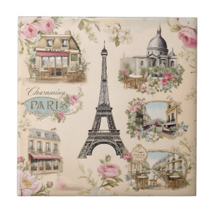 Vintage Paris Kakelplatta
