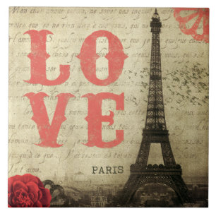 Vintage Paris Kakelplatta