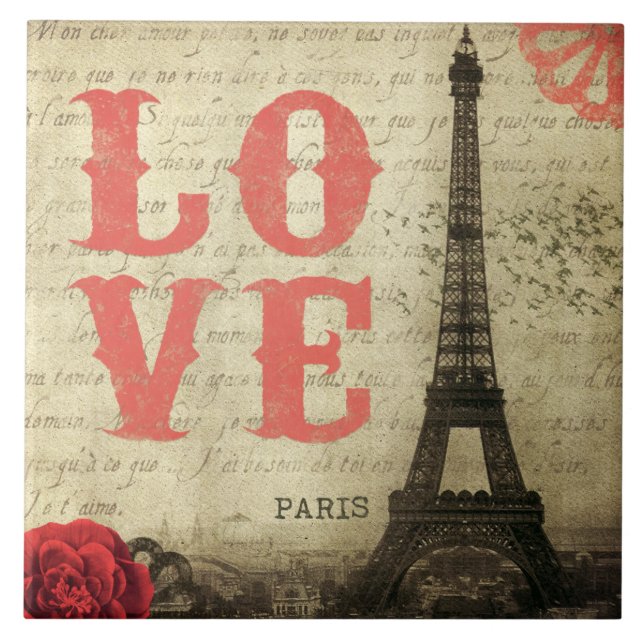 Vintage Paris Kakelplatta (Framsidan)