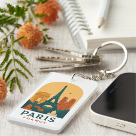 Vintage Paris Keychain – French Cathedral Retro