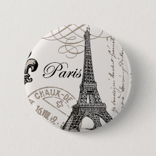Vintage Paris… knäppas klämmer fast Knapp