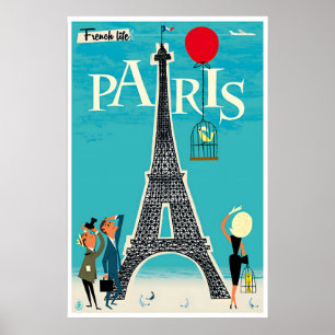 Vintage Paris konst Frankrike Resa Poster Retro