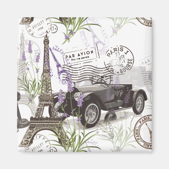 Vintage Paris Magnet (Framsidan)