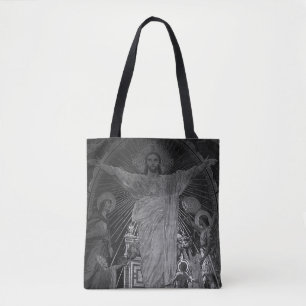 Vintage Paris Main mosaic Helig Heart jesus Tygkasse