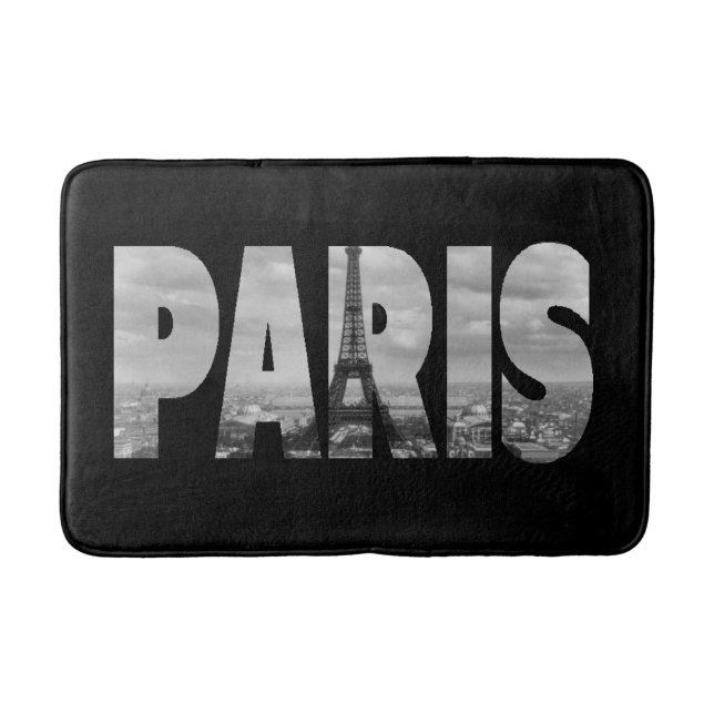 Vintage Paris och Eiffeltornet Badrumsmatta (Framsidan)