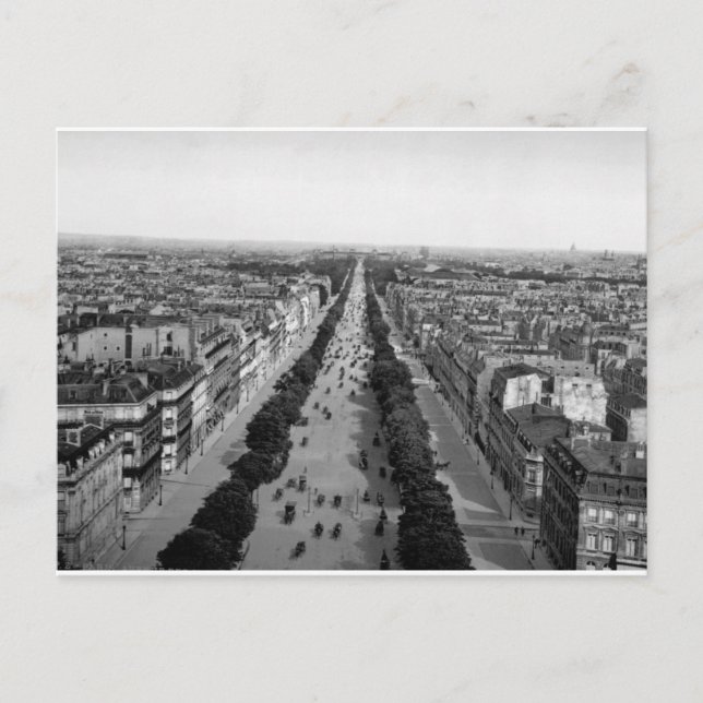 Vintage Paris panorama c1905 Vykort (Framsida)