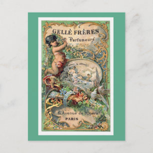 Vintage Paris Parfume Label Vykort