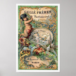 Vintage Paris Parfym-etikett Poster